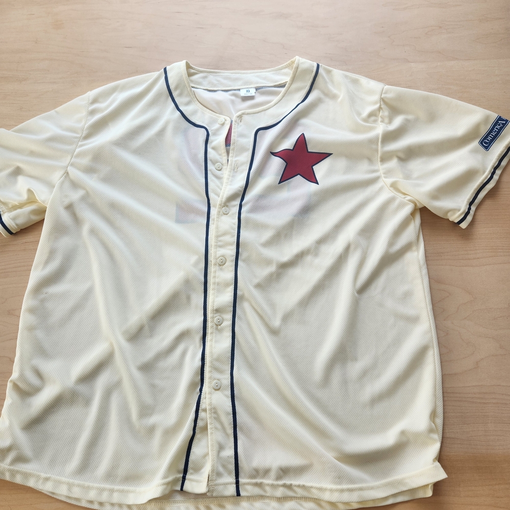 Majestic Cream Jersey with Red Star